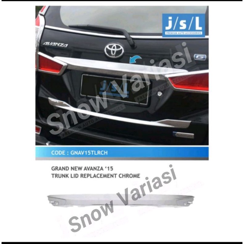 Trunk lid grand all new Avanza model replacement chrome JSL