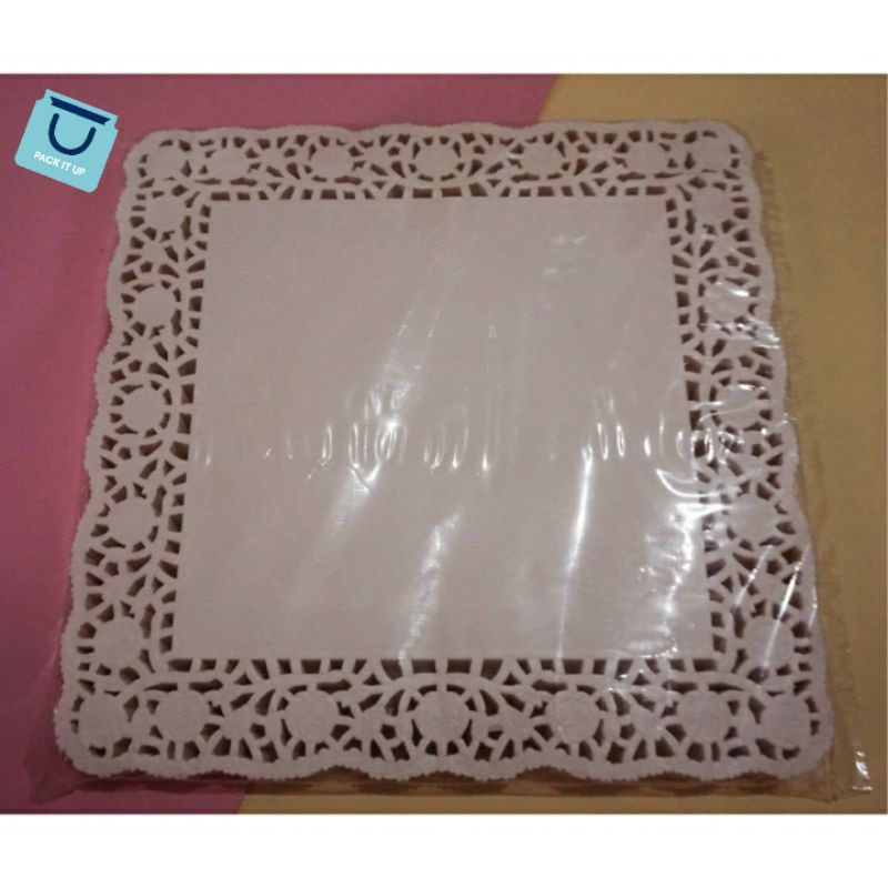 

Kertas Doilies Paper Alas Renda Kertas Kotak 10x10 inch