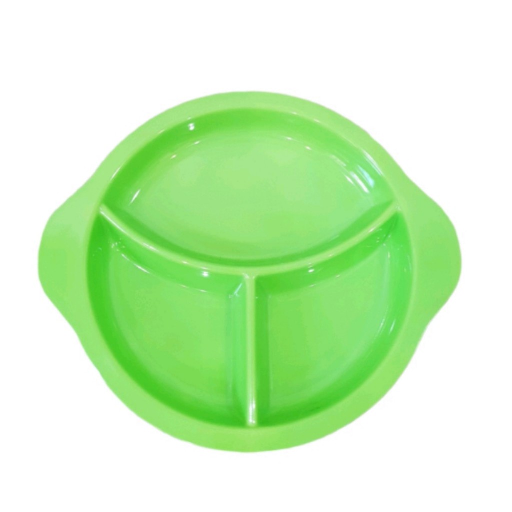 [ 6 PCS ] 1/2 Lusin Piring Melamin Sekat / Piring Melamin / Piring Makan Bayi / Piring Makan / Pirin