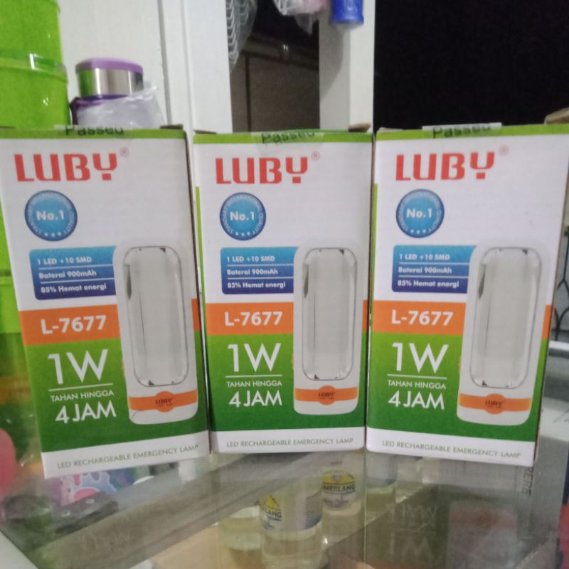 Lampu senter emergency luby