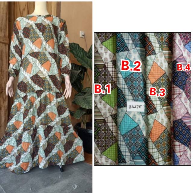 Gamis Homey Dress Jumbo Muat Maks 75kg / LD 110cm /  Bahan Katun Rayon Premium