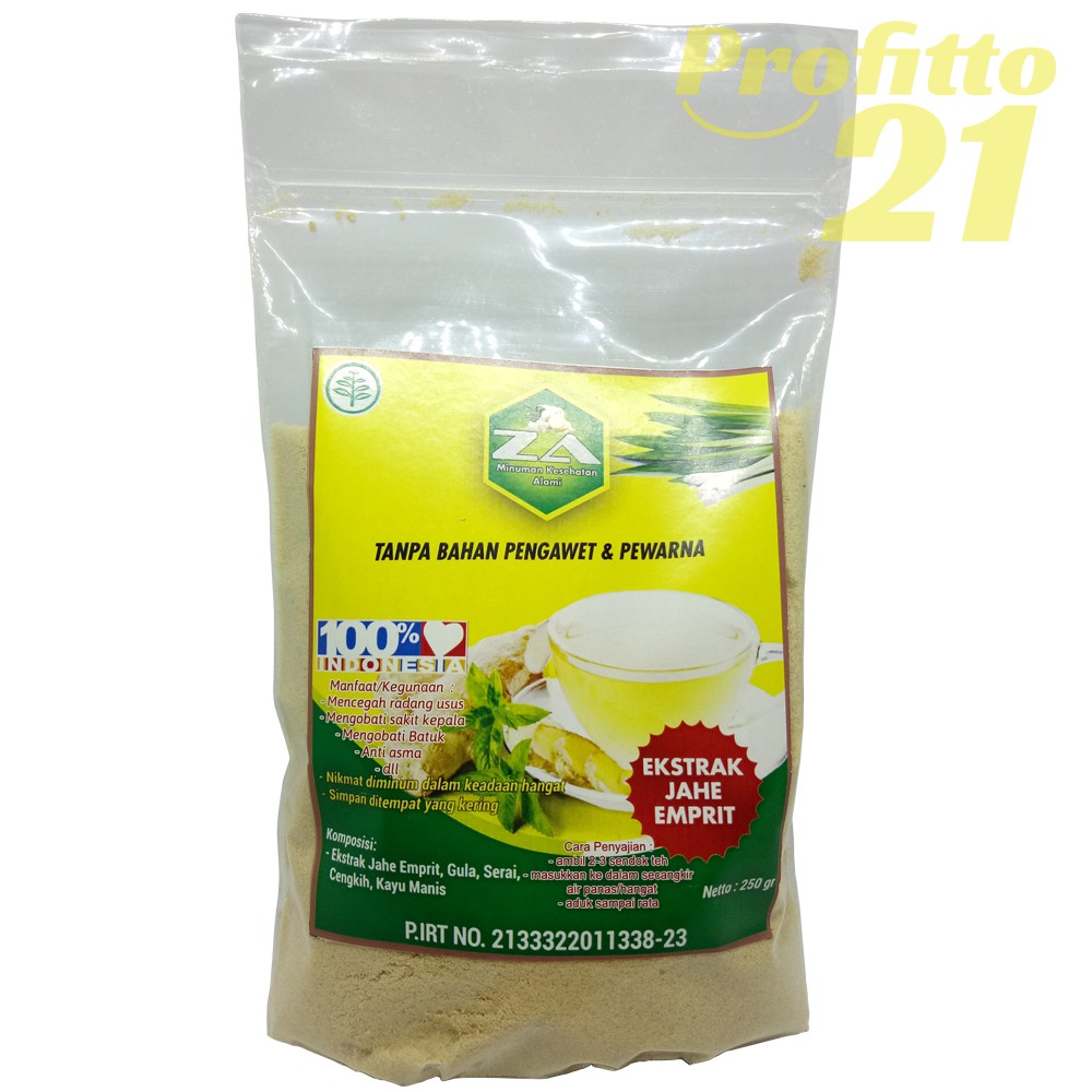 

Jahe Emprit Bubuk Instan 250gr Serbuk Minuman Herbal