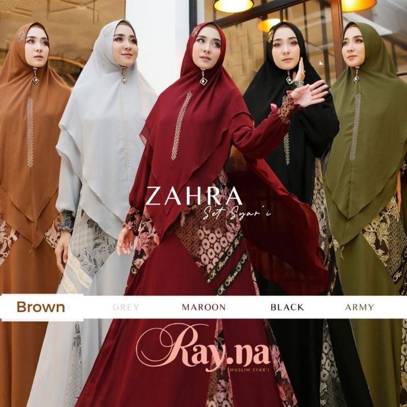 GAMIS SYARI PREMIUM / ZAHRA SET BY RAYNA / GAMIS SYARI MEWAH
