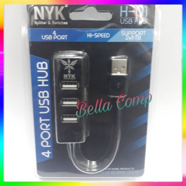 NYK USB Hub 4port USB 2.0 H-01 4 port