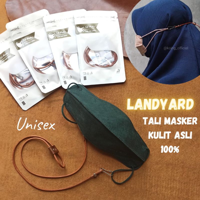 TALI MASKER KULIT ASLI KONEKTOR STRAP KALUNG HIJAB