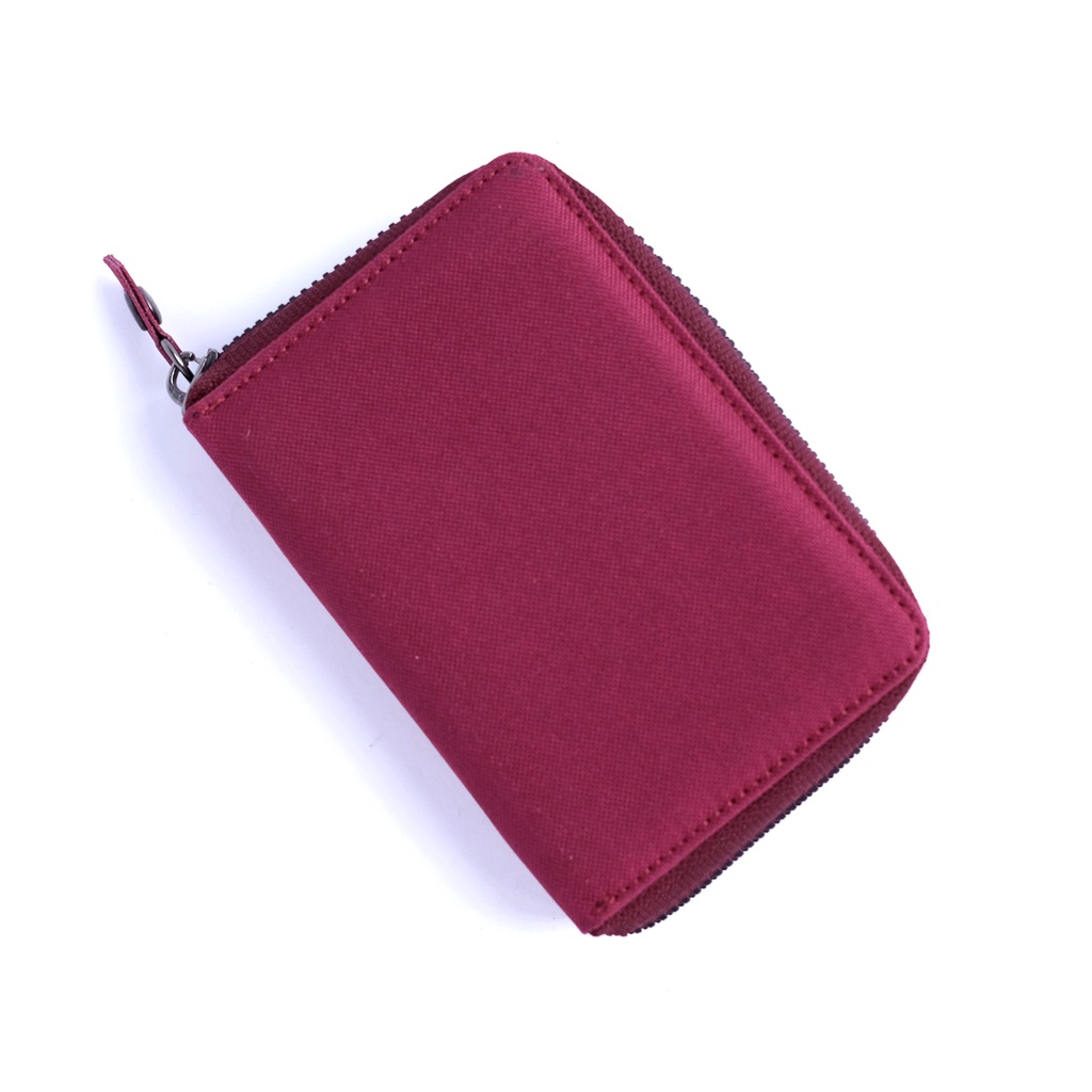Dompet Card Holder Wallet Mini Resleting Tempat Kartu Atm Emas Antam 24 Slot