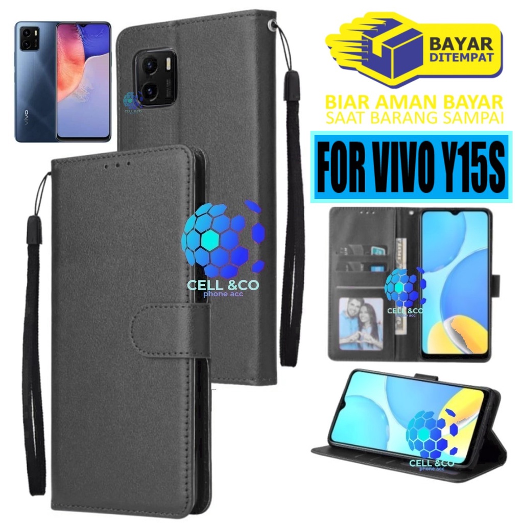 Flip cover VIVO Y15S Flip case buka tutup kesing hp casing flip case leather wallet VIVO Y15S