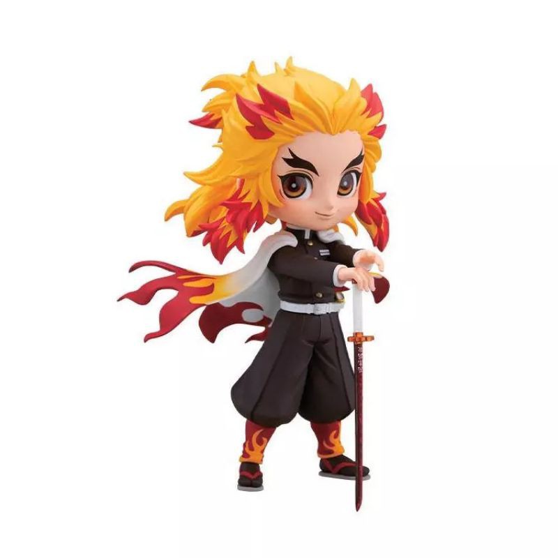 Action Figure Q posket Kyojuro rengko Demon slayer kimetsu mo yaiba miniatur hiasan