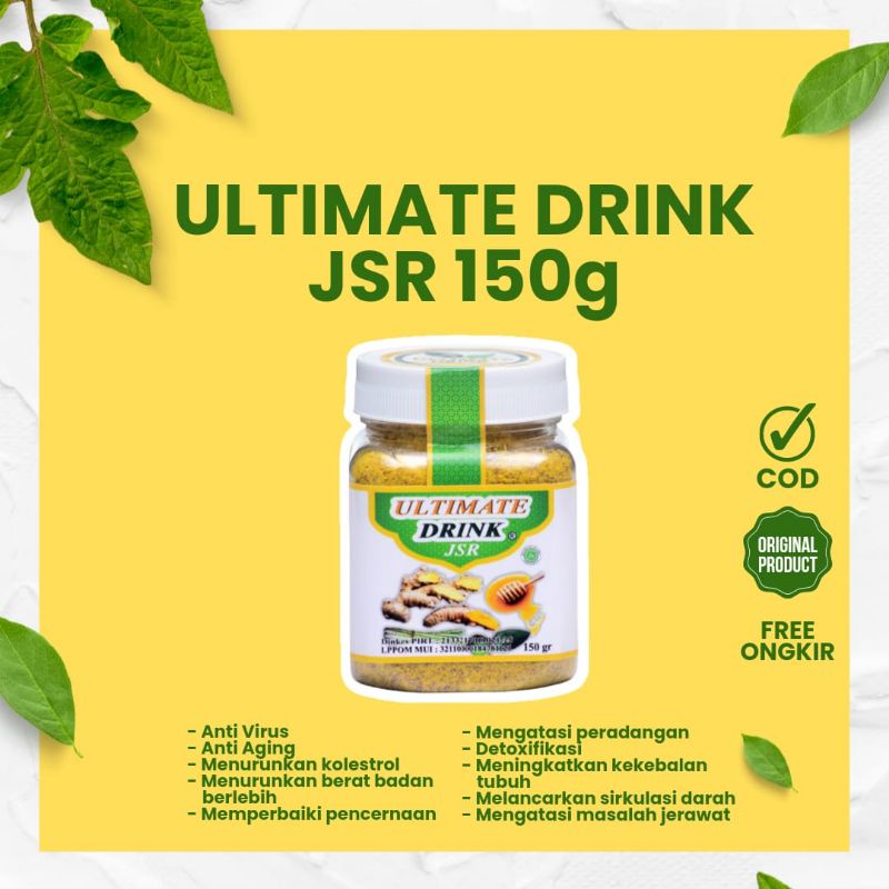 

(COD) ULTIMATE DRINK JSR 150gr RIMPANG HERBAL JSR DETOX TUBUH PRAKTIS SIAP SEDUH TRAVEL FRIENDLY RAMUAN CINTA RAMCIN BY MUTY RAMUAN ARSY JAHE KUNYIT SEREH MADU JERUK NIPIS GULA AREN CHIA SEED ANTIOKSIDAN DETOKSIFIKASI RAMUAN HERBAL JSR ZAIDUL AKBAR