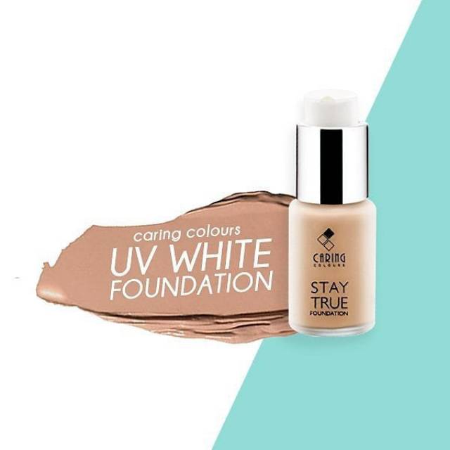 Caring uv white foundation stay true