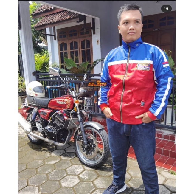 Jaket Honda HRC Vintage Rothmans Sport Klasik Bahan Premium