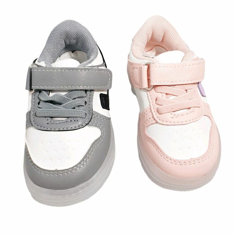 Juragan Junior [COD] Sepatu SCRABI Lampu LED Anak Laki Laki Dan Perempuan Import Size 21-30