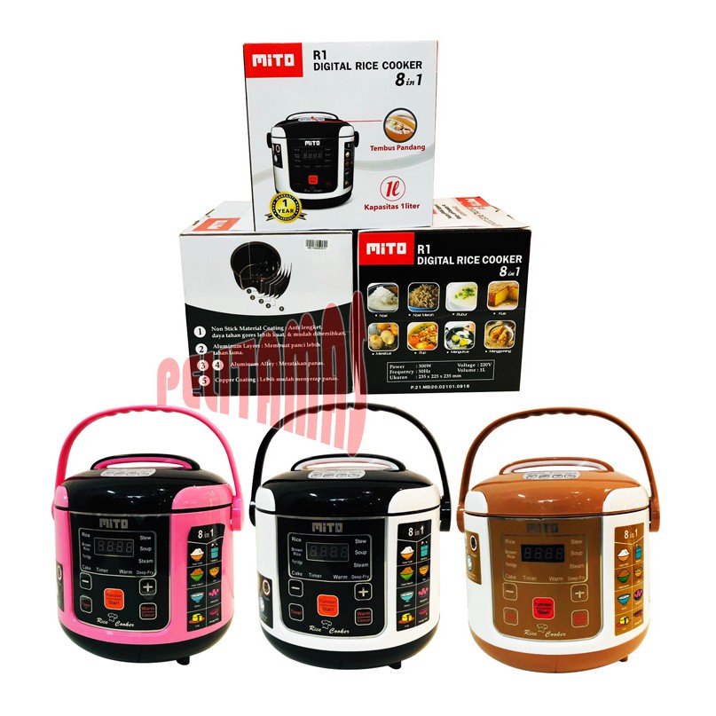 RICE COOKER / MAGIC COM 1 LITER MITO / MITOCHIBA DIGITAL 8 in 1 - R1