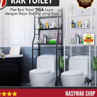  FD83  Rak Kamar Mandi 3 Susun Tingkat Aluminium WC Dinding  Toilet  Dapur  Shopee Indonesia