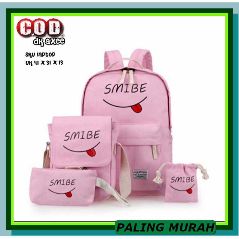 Tas Ransel Mini Terbaru Motif Pulkadot Cute Mini Bagpack Tas Rans LC589 Backpack Smibe / Tas Ransel