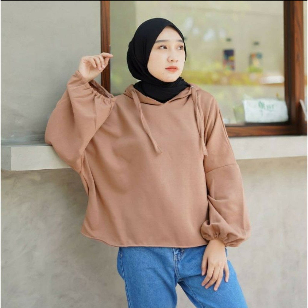 HOODIE WANITA OVERSIZE CLARA DADDARIO V VARA TEBAL TERBARU,