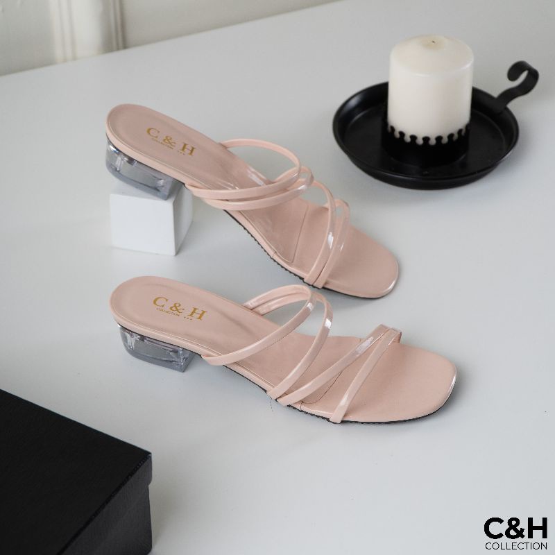 sandal heels wanita tabitha/ hak kaca 3cm/sandal heels/sandal wanita