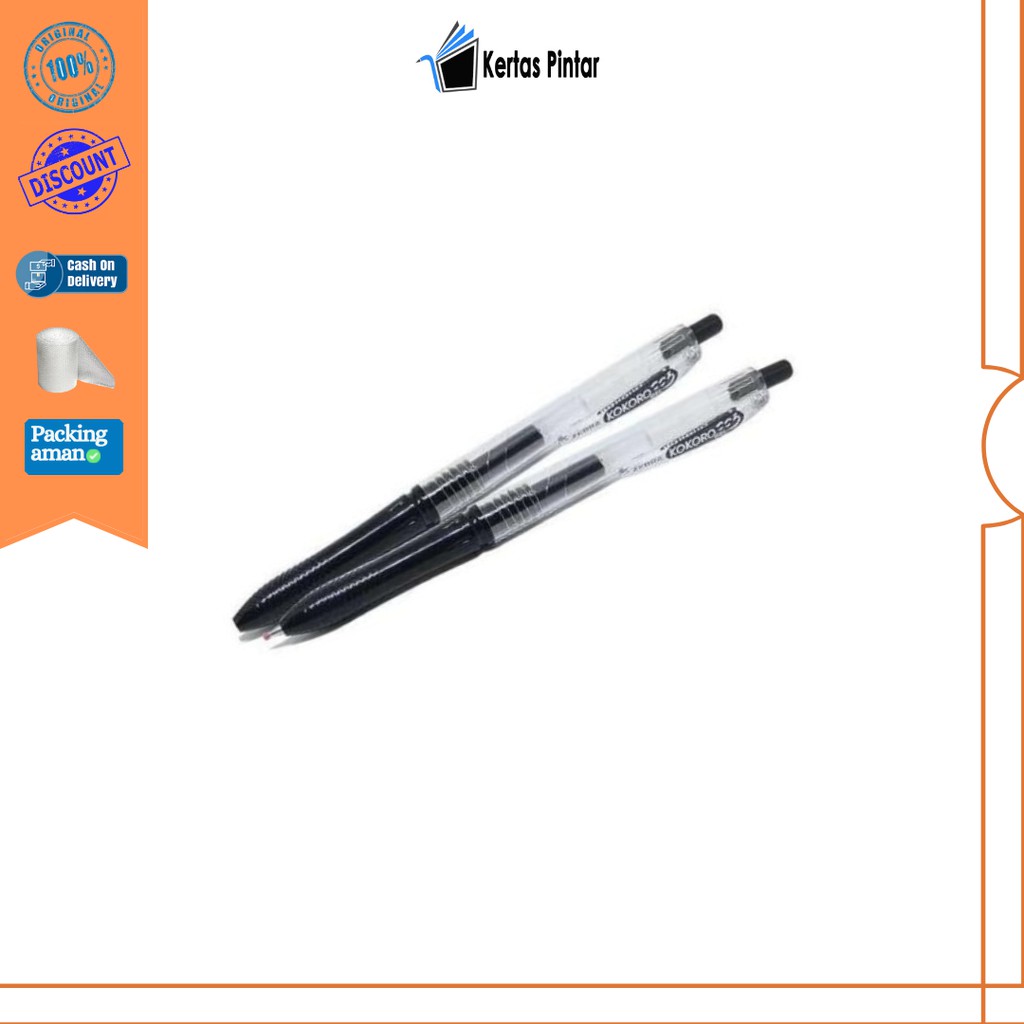 

BOLPOIN KOKORO GEL HITAM TINTA HITAM 0.5 MM