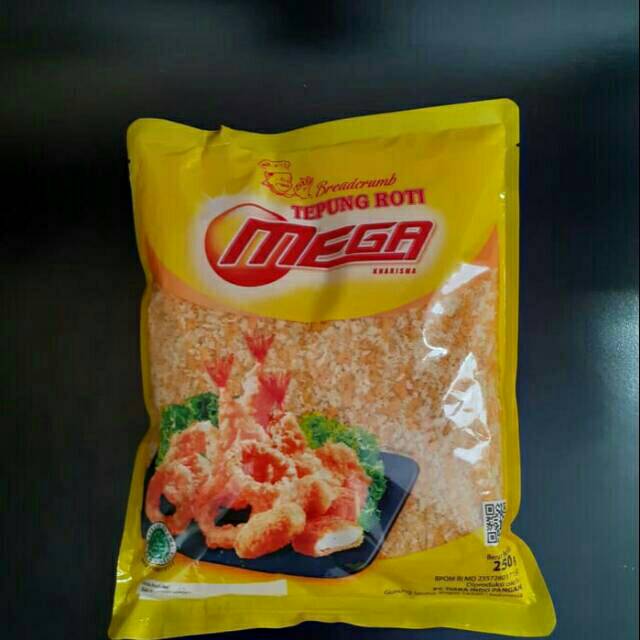 

Tepung Roti Panir/Tepung roti Mega/Breadcrumb/Tepung Roti Murah 250gr