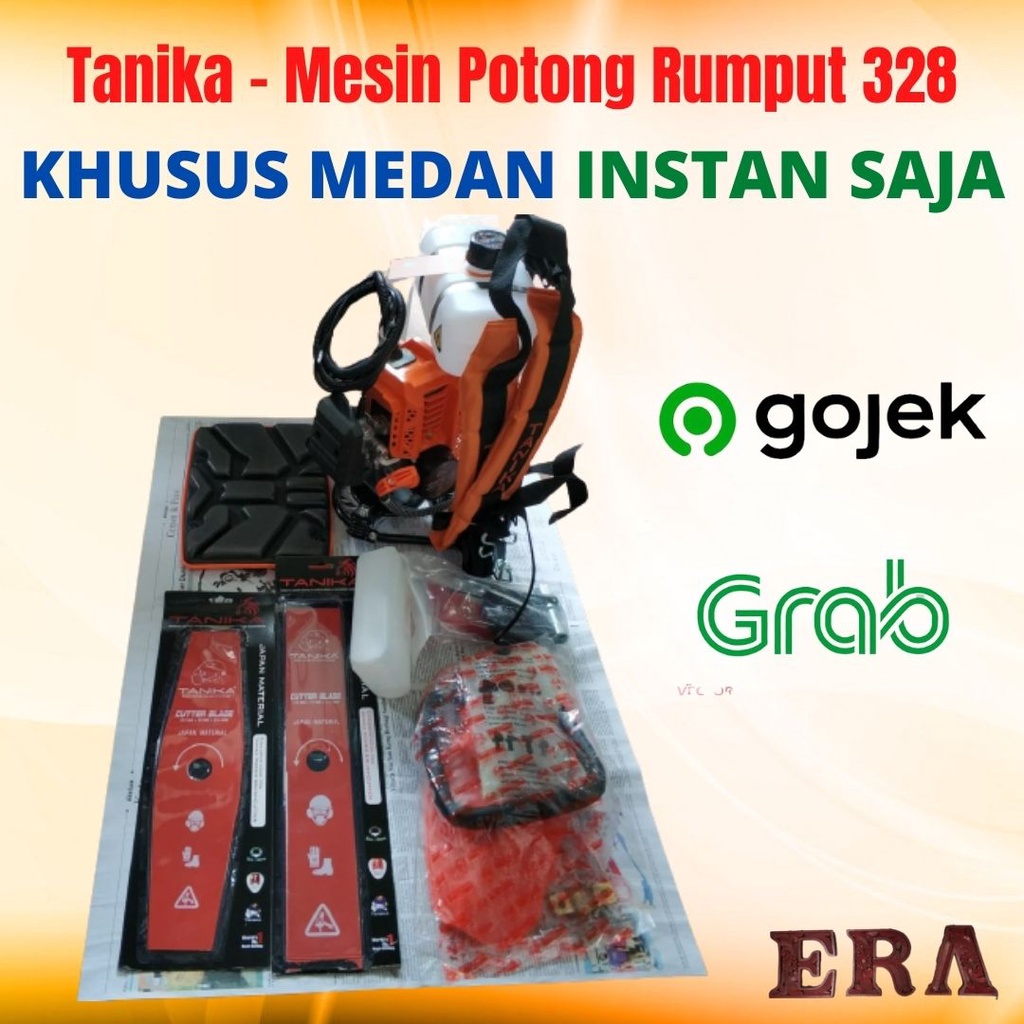[KHUSUS INSTAN MEDAN] Tanika 328 Mesin Babat Rumput Grass Cutter Brush Cutter Alat Potong Rumput 2 T