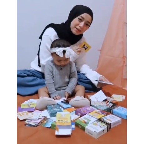 Flash Card Waktu - Kartu Belajar Anak Bergambar - Konsep Studio Original