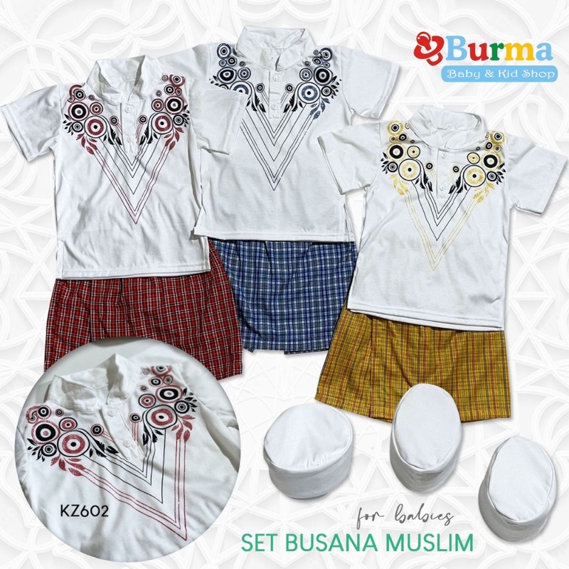 Set baju koko bayi + sarung instan KZ602