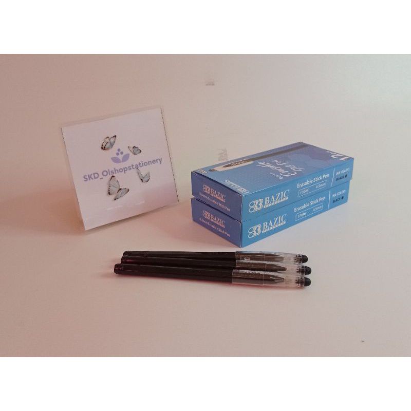 

pulpen pena gel bisa di hapus bazic tinta hitam 0,5mm erasable ( 6pcs )