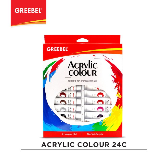 ACRYLIC COLOUR PAINTS 10ML 24C GREEBEL