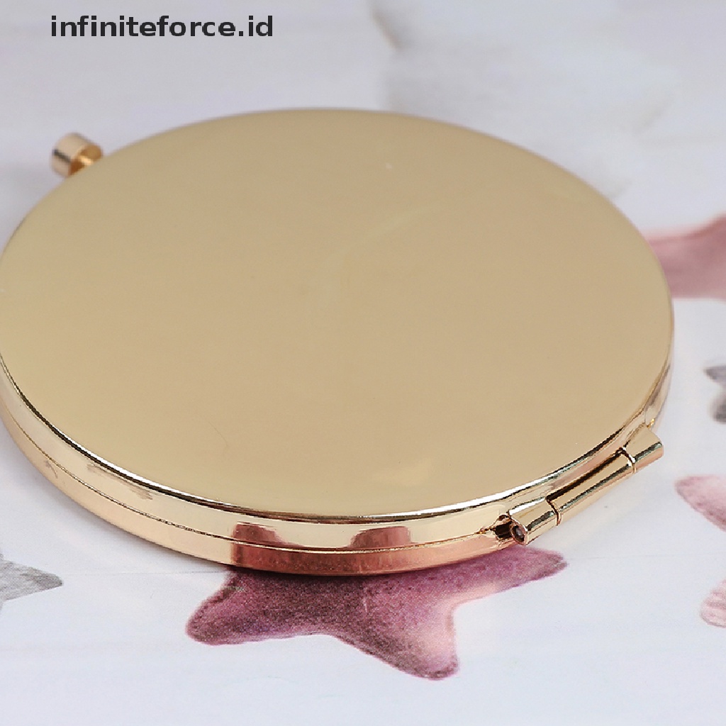 (Infiniteforce.Id) Cermin Saku Lipat Gaya Vintage Bahan Alloy Untuk Makeup / Kosmetik Wanita