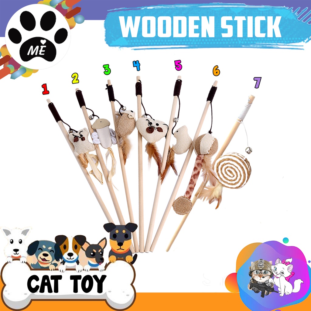 Mainan Interaktif Kucing &quot;TACTICAL STICK WOODEN&quot; Cat Toys