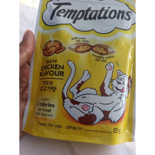 TEMPTATIONS CRUNCHY SNACK TREATS KUCING 85GR