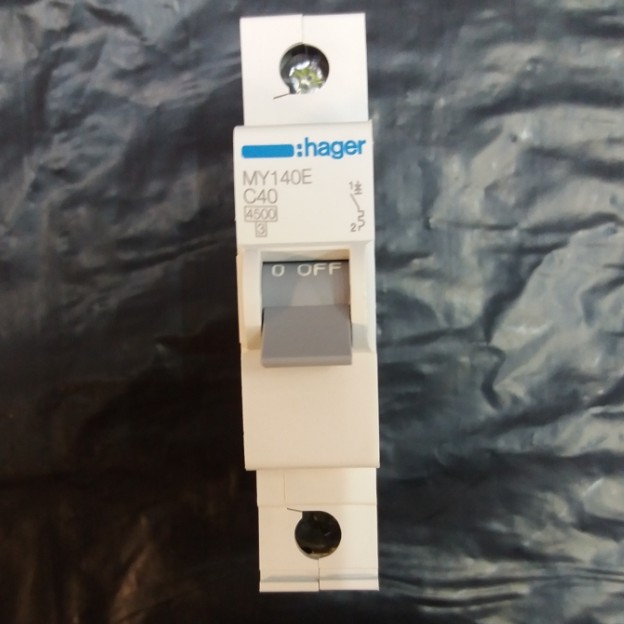 Hager MCB 1Phase 2A, 4A, 6A, 10A, 16A, 20A, 25A, 32A, 40A