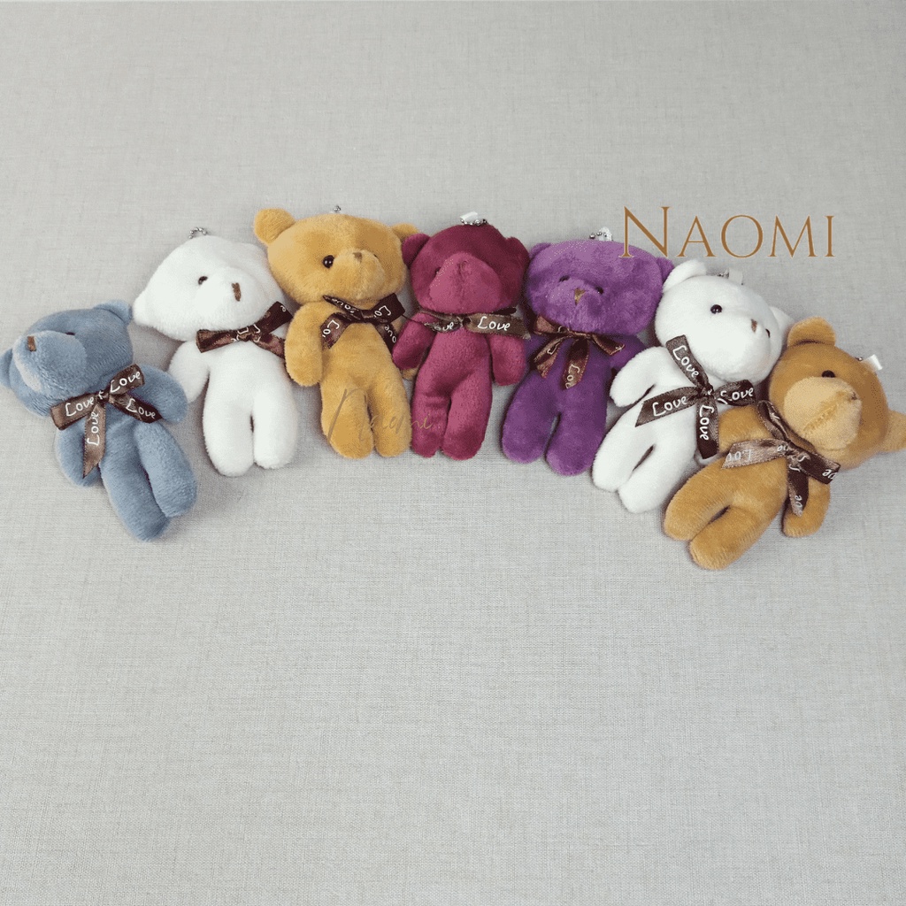 NAOMI - Tali Strap Pendek Tas Lindy Linsy summer - Keychain Bear Colourful Gantungan Kunci Boneka - key chain - Tali shoulder bag Linsy summer bag