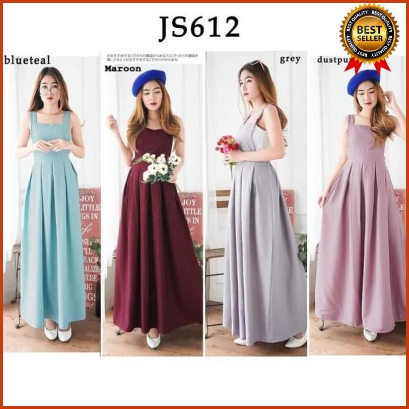 Jumpsuit Rok Overall Skirt Wanita Tanpa Lengan Js612 º