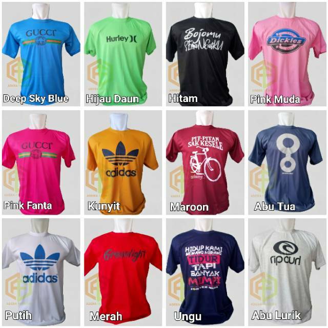 Jual GROSIR KAOS DISTRO - (PAKET 6 KAOS) Kaos Surfing - Kaos Pria Murah ...