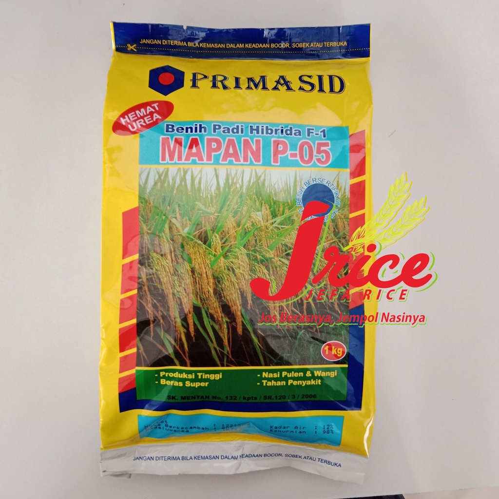 BENIH PADI HIBRIDA MAPAN 05 BIBIT PADI UNGGUL 1 KG