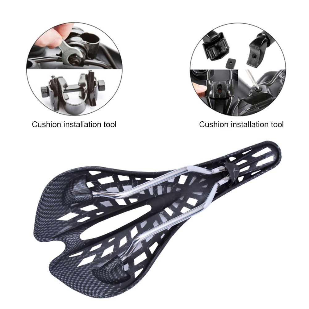 YGRETTE - Jok Sadel Sepeda Bike Saddle Ergonomics Hollow Ultralight Spider Ringan Aero Fixie Balap