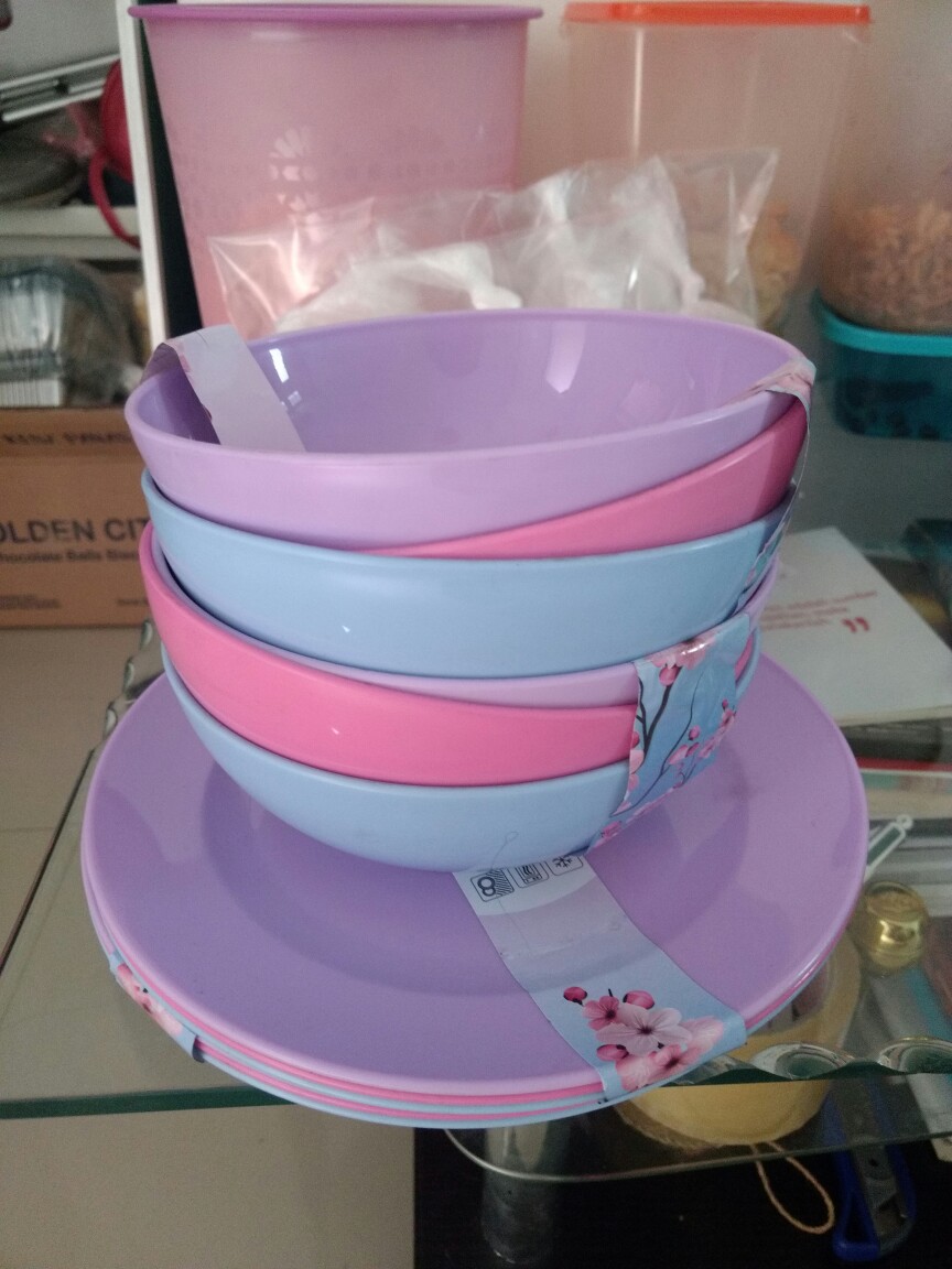 Technoplast Funtastic Blossom Dinner Round Plate 9 Set Of 3