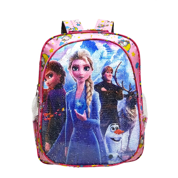 APPA Tas Ransel Anak Prempuan Sekolah Sequin Usap 2 Gambar Karakter UNICORN - FROZEN