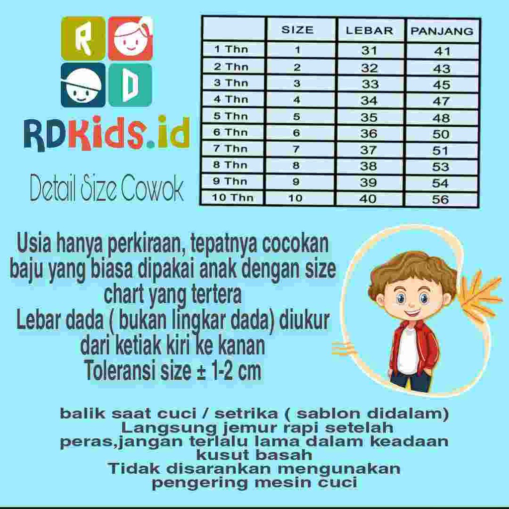 Rdkidzid Kaos Anak Laki Laki Lengan Panjang / Baju Anak Cowok / Atasan Panjang Anak Laki Motif Salur