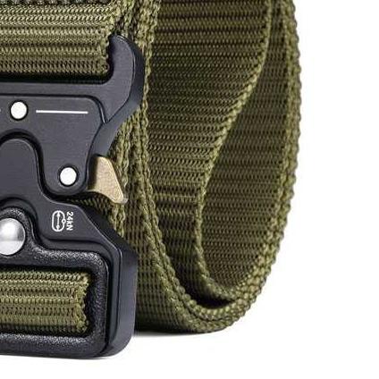 Miluota Ikat Pinggang Pria Canvas Militer - Hijau Armi