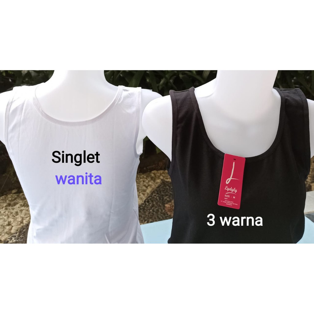 Lydyly ~ 1 Pcs Singlet Wanita, Pakaian dalam Wanita Berkualitas ( 6 Warna, 4 Ukuran )