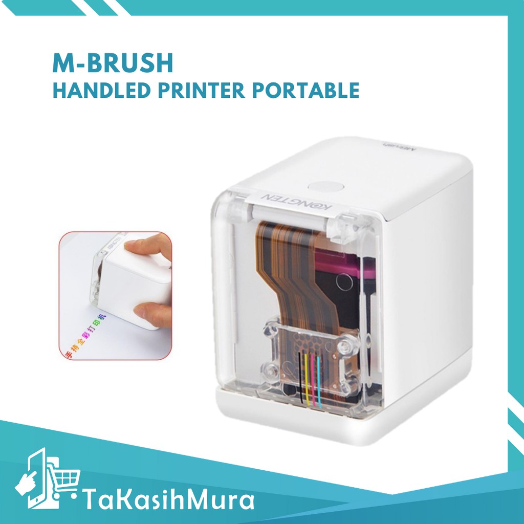 MBrush Handled Printer Portable Mini Inkjet Printer Color