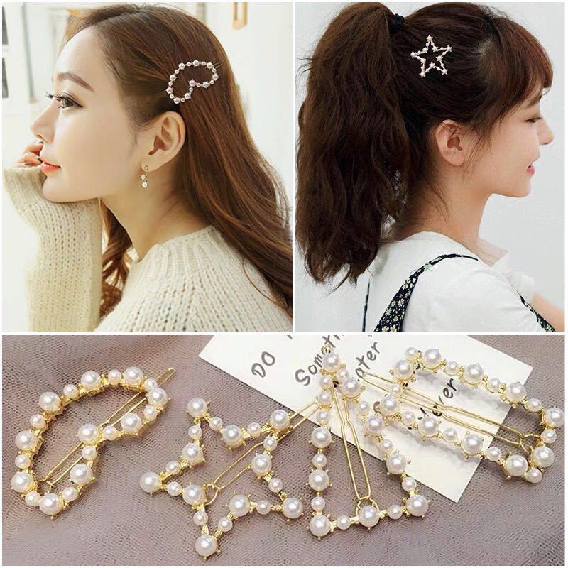 Jepit rambut korea jepit poni mutiara elegan original import