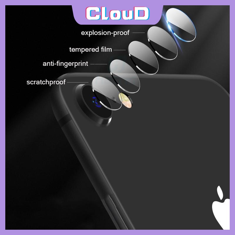 1pc Tempered Glass Pelindung Lensa Kamera Belakang Anti Debu Untuk iPhone X XS Max XR 7 8 Plus 12 11 13 Pro Max 6 6s Plus SE 2020