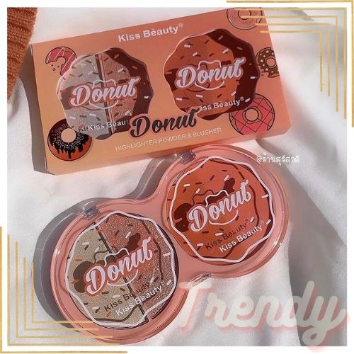 [Per Pc] Kiss Beauty Donut Highlighter &amp; Blusher 2in1 83108-03