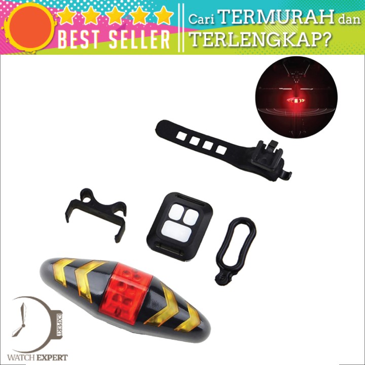 BAYAR DI TEMPAT Lampu Sepeda Rem Sein Kiri Kanan Turn Signal Taillight dengan Remote