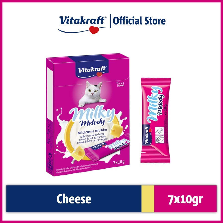 Milky Melody Cheese Cat Snack Cream Makanan Kucing Cemilan Vitakraft