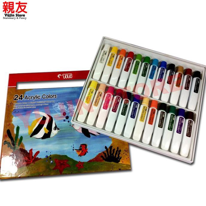 

Ready! Set 24 Warna Cat Akrilik Titi Acrylic Paint Terpercaya