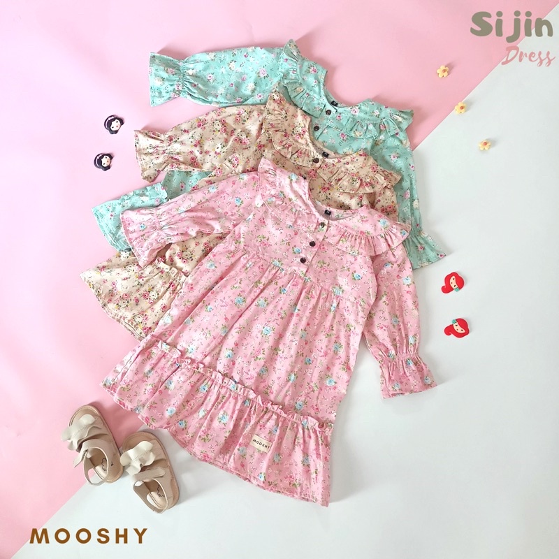 Dress anak perempuan 1 2 3 4 5 6 tahun premium katun by Mooshy